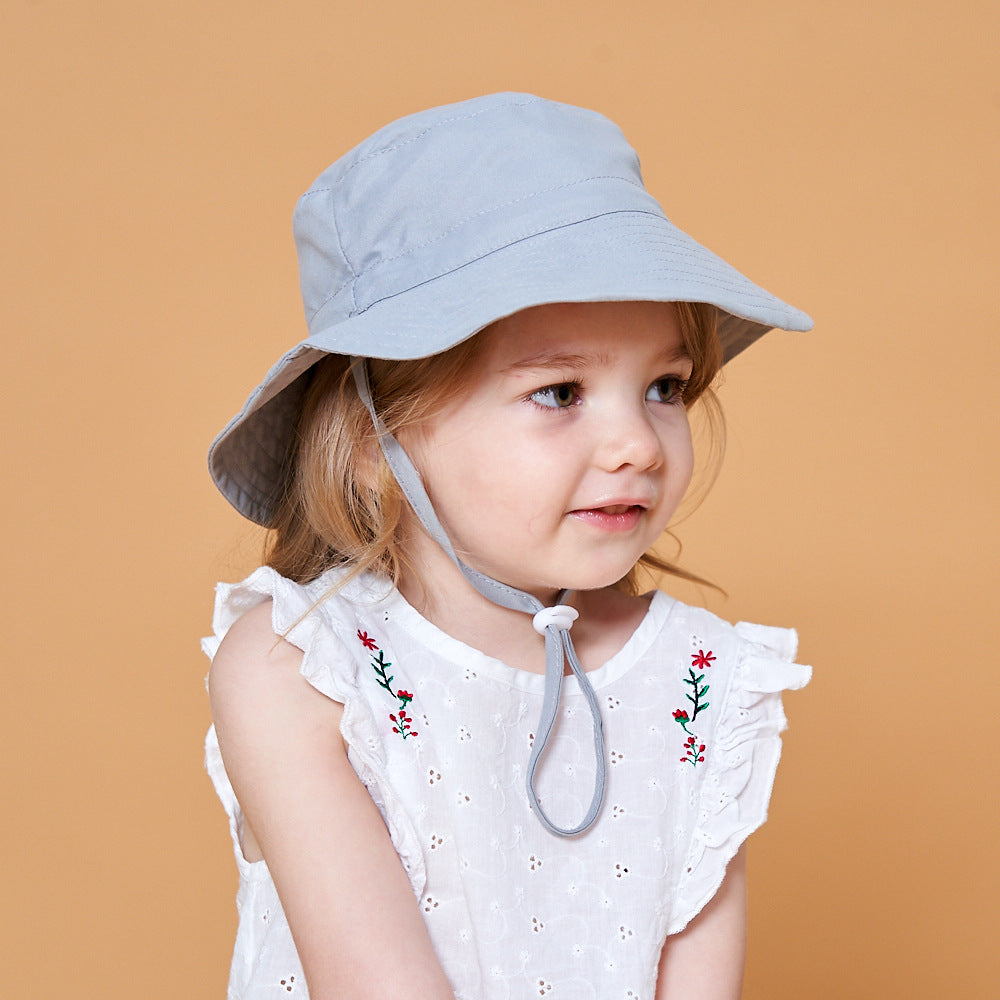 Kid Baby Casual Summer Spring Sun Hat Solid Fisherman Hats
