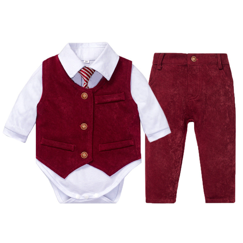 Gentleman Set Baby Boy Suits Wedding Formal Birthday 2 Pcs