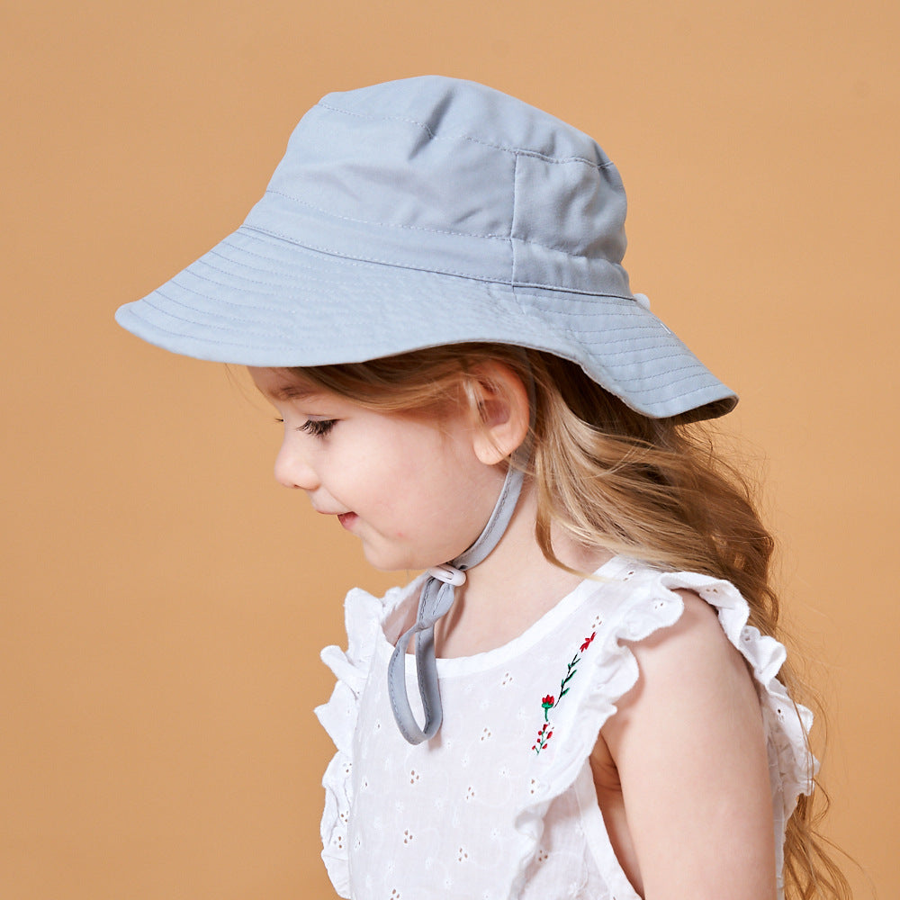 Kid Baby Casual Summer Spring Sun Hat Solid Fisherman Hats