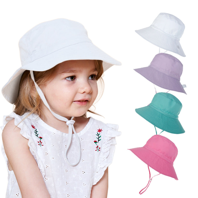 Kid Baby Casual Summer Spring Sun Hat Solid Fisherman Hats