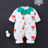 Baby One-piece Autumn Winter Cotton Padded Romper