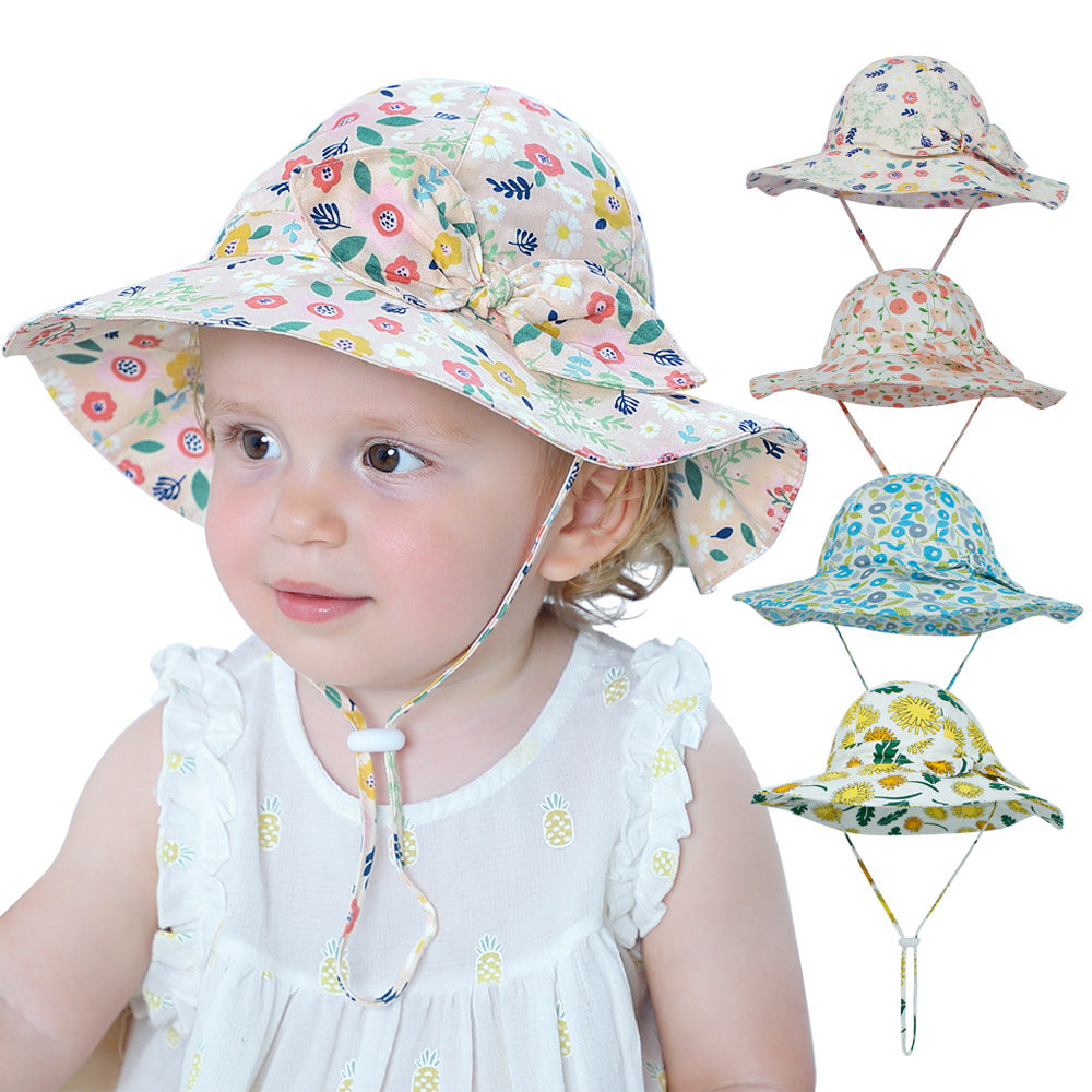 Baby Bucket Hat Cotton Breathable Fisherman Hats Summer Sun Cap