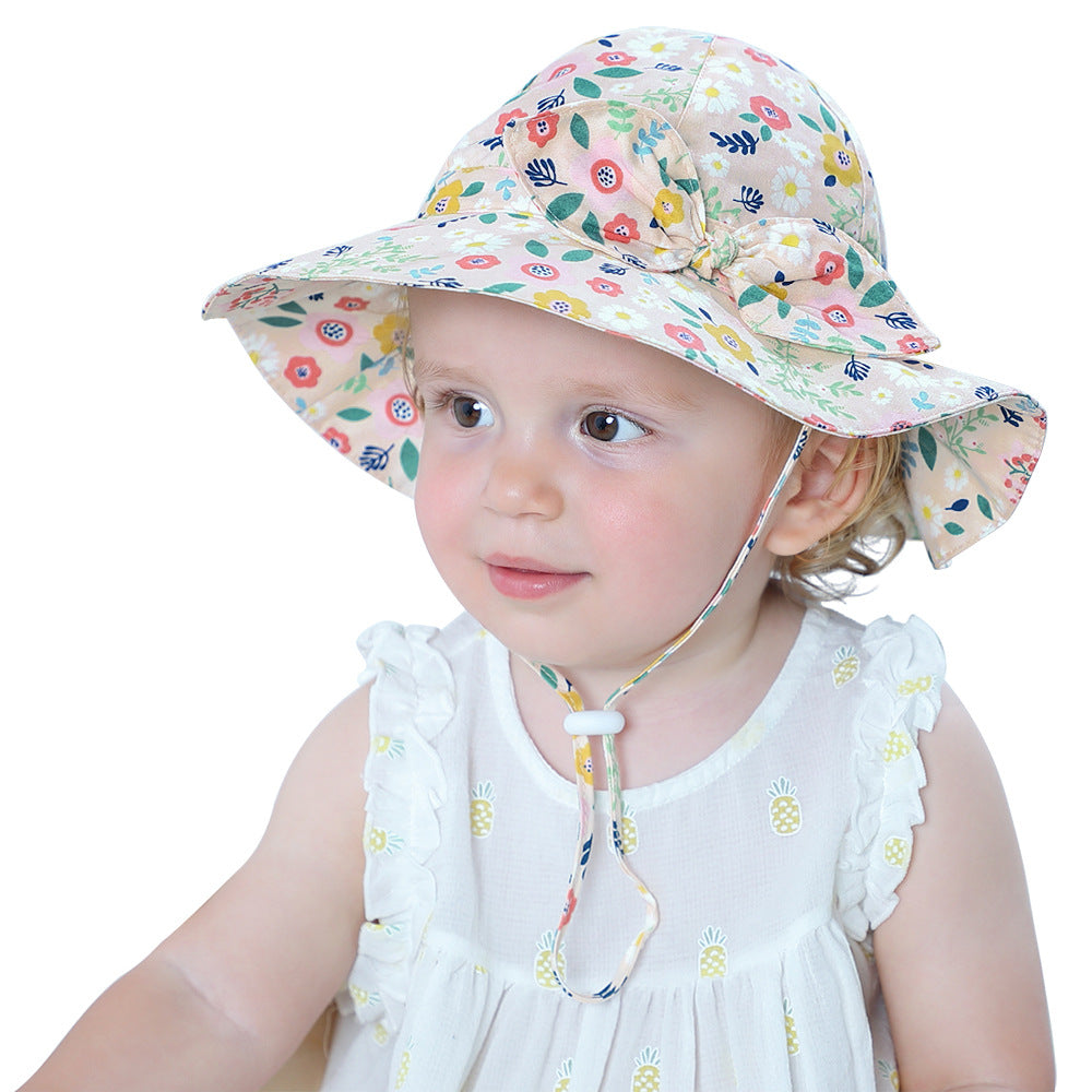 Baby Bucket Hat Cotton Breathable Fisherman Hats Summer Sun Cap