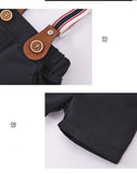Kid Baby Boys Summer Short Sleeve Shorts Striped Gentleman Set 3 Pcs