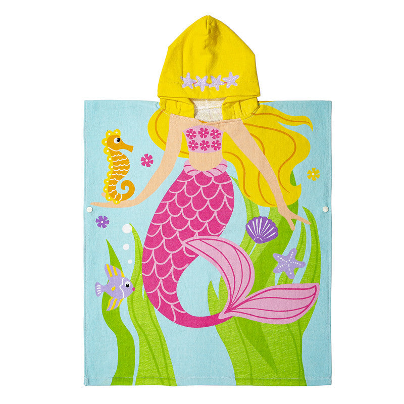 Kid Baby Toddlers Cotton Beach Towel Multi-use Swim Poncho Bathrobe Pajamas 2-7 Years