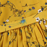 Kid Girl Autumn Edition Printed Long Sleeves Flower Dresses