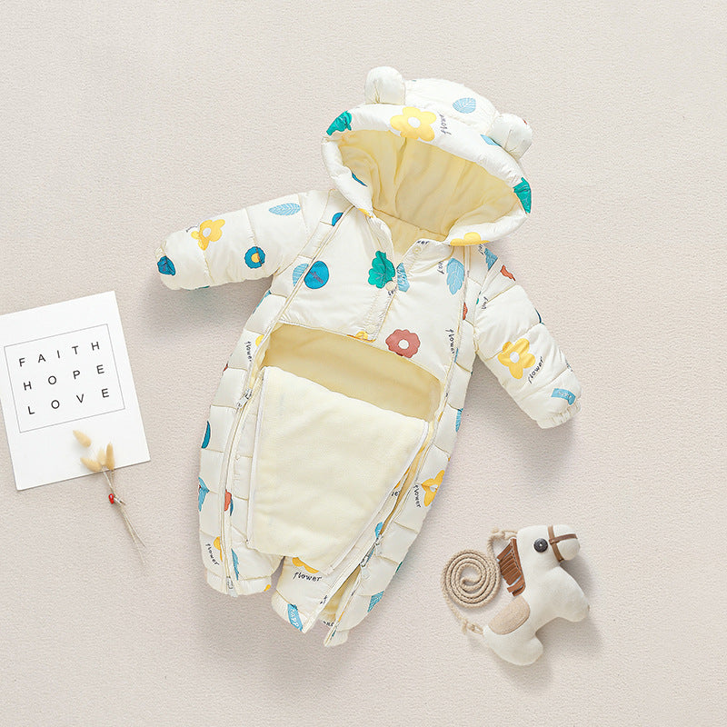 Baby Jumpsuit Cotton Crawler Newborn Plush Thick Romper
