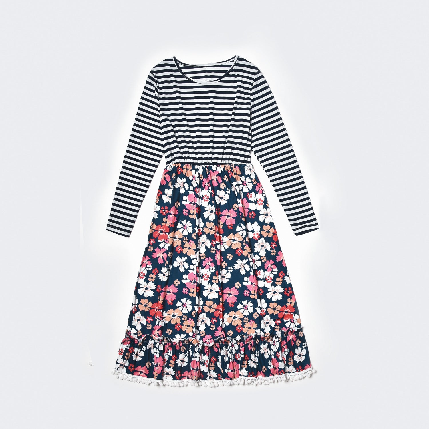 Family Matching Parent-child Mother-daughter Printed Stripe Dress