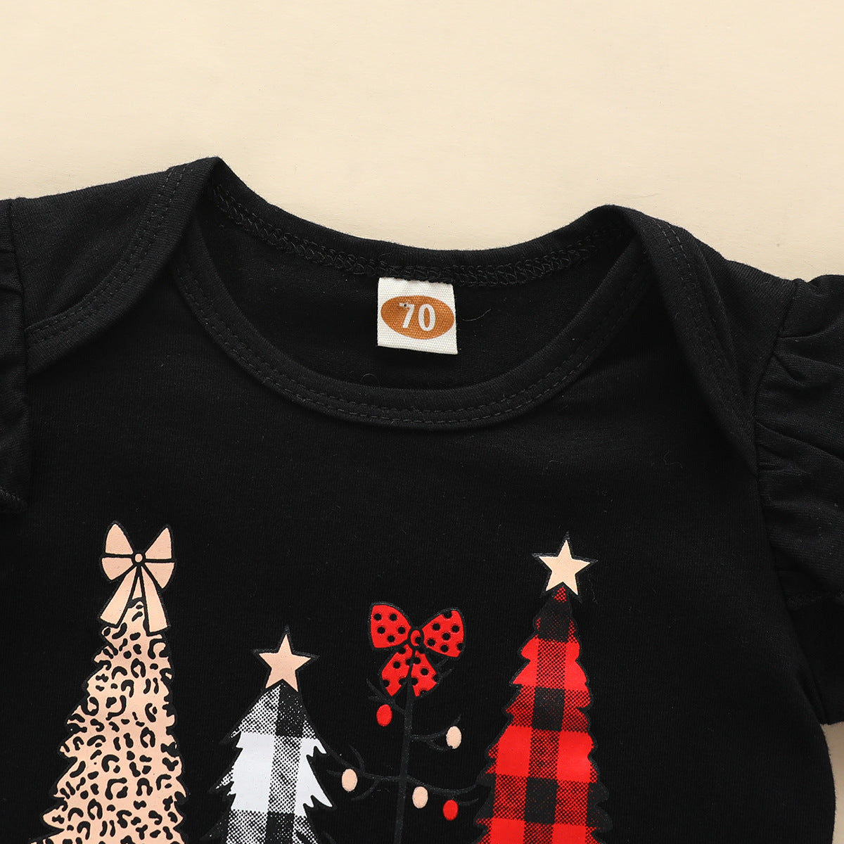 Baby Girl Christmas Long-sleeved Suit Ins Wind Tree Bear Suits 3 Pcs