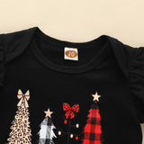 Baby Girl Christmas Long-sleeved Suit Ins Wind Tree Bear Suits 3 Pcs