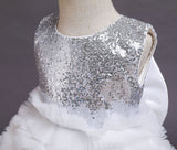 Baby Girl Sequin Baptism Princess Dress Birthday Party Dress 0-2 Years