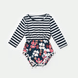 Family Matching Parent-child Mother-daughter Printed Stripe Dress