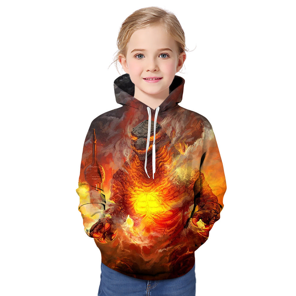 Kid Boy Girl 3D Monster Print Hoodie
