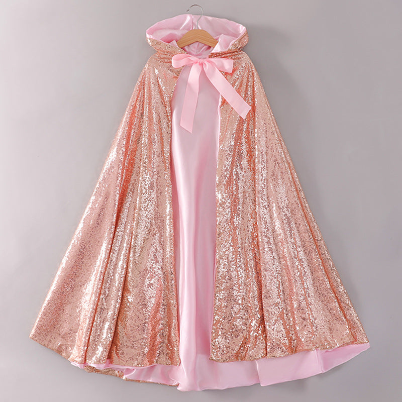 Kid Girl Frozen Pink Long-sleeved Princess Halloween Cartoon Dress