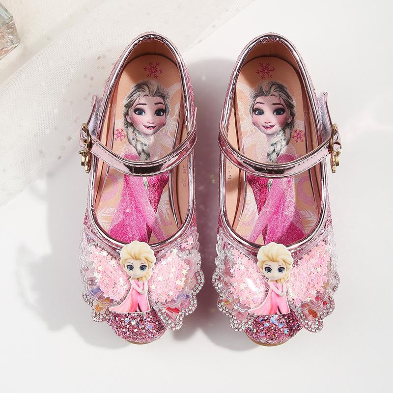 Girls Sequins Show Crystal High-heeled Shoes