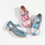 Girls Sequins Show Crystal High-heeled Shoes