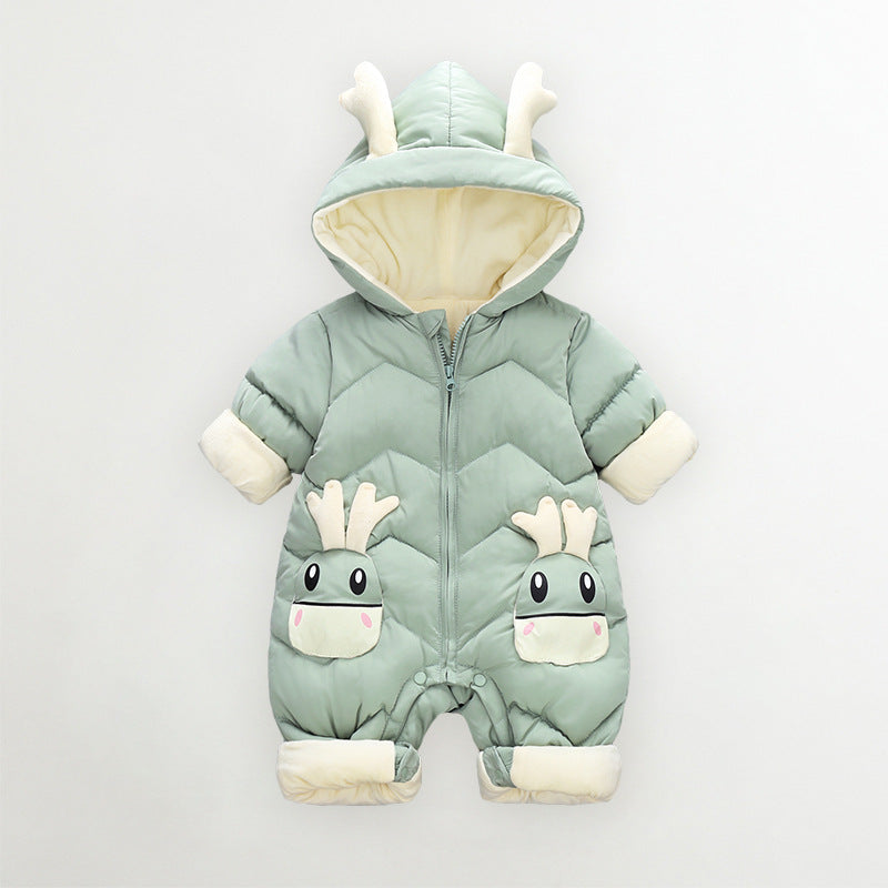 Baby Jumpsuit Cotton Crawler Newborn Plush Thick Romper