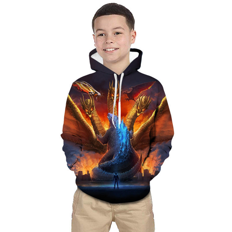 Kid Boy Girl 3D Monster Print Hoodie
