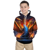 Kid Boy Girl 3D Monster Print Hoodie