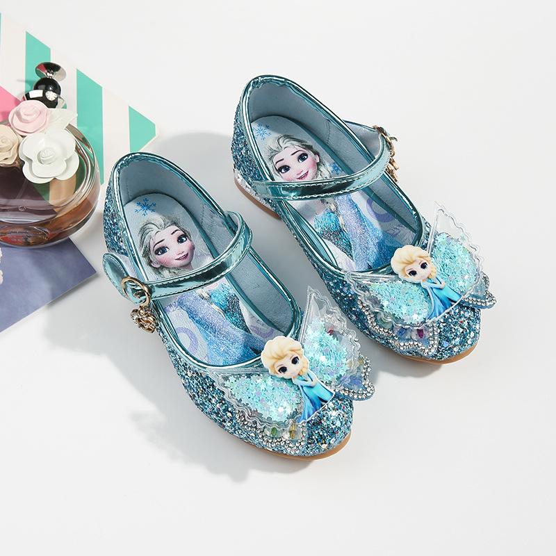 Girls Sequins Show Crystal High-heeled Shoes