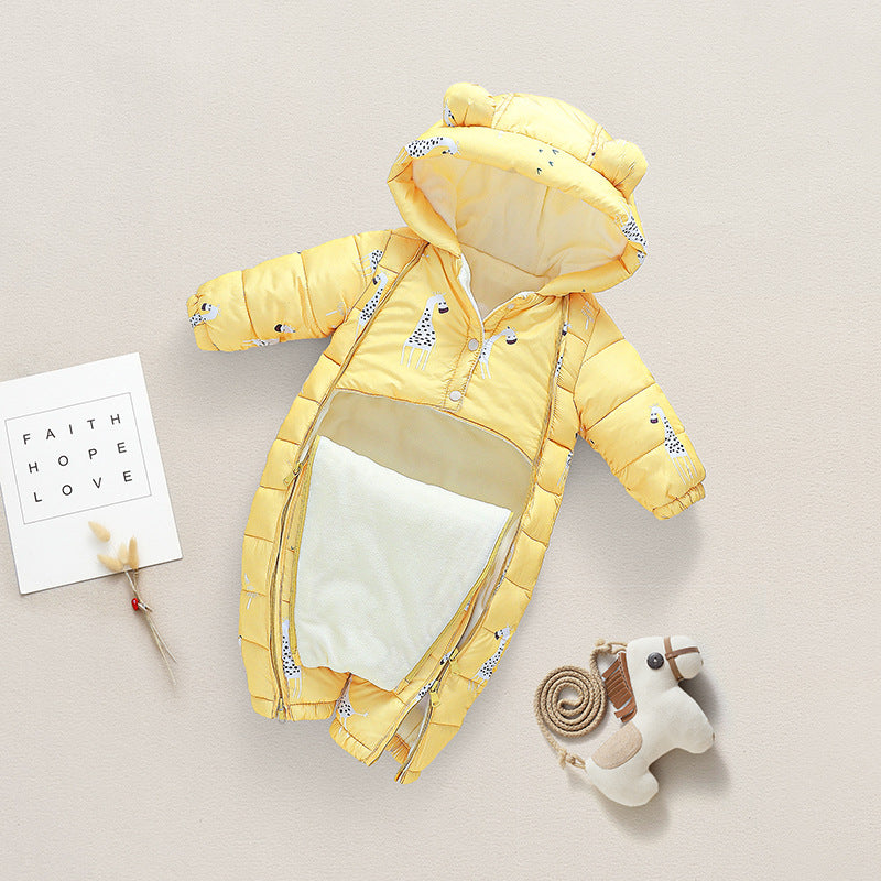 Baby Jumpsuit Cotton Crawler Newborn Plush Thick Romper