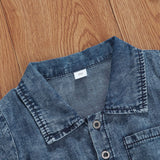 Kid Baby Girl Short Sleeve Jean Jumpsuit Rompers