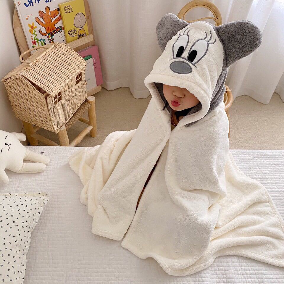 Kids Cartoon Donald Duck Towel Mickey Shawl Pajamas Bathrobe