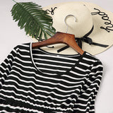Family Matching Parent-child Mother-daughter Striped Long-sleeve Patchwork Dress