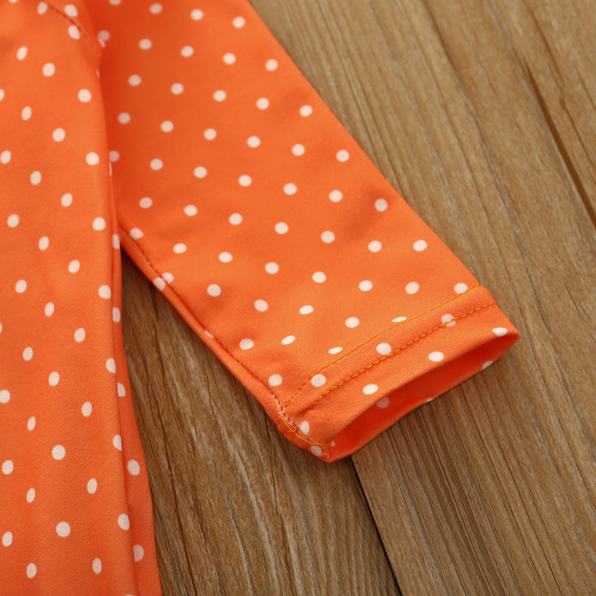 Kid Baby Girl Polka Dot Pumpkin Suspenders Halloween Thanksgiving 2 Pcs Sets