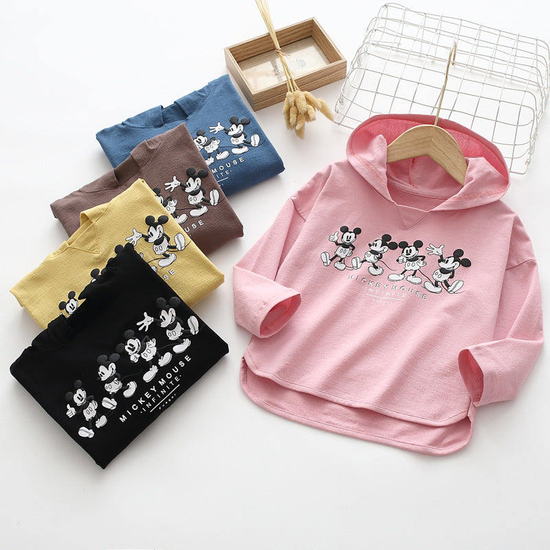 Kid Girl Cartoon Printed Shirts Boys Long Sleeve Pullover