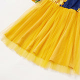 Family Matching Mother-daughter Flower Printed Mesh Stitching Dresses