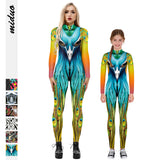 Family Matching Parent-child Long Sleeve Jumpsuit Digital Printing Pajamas