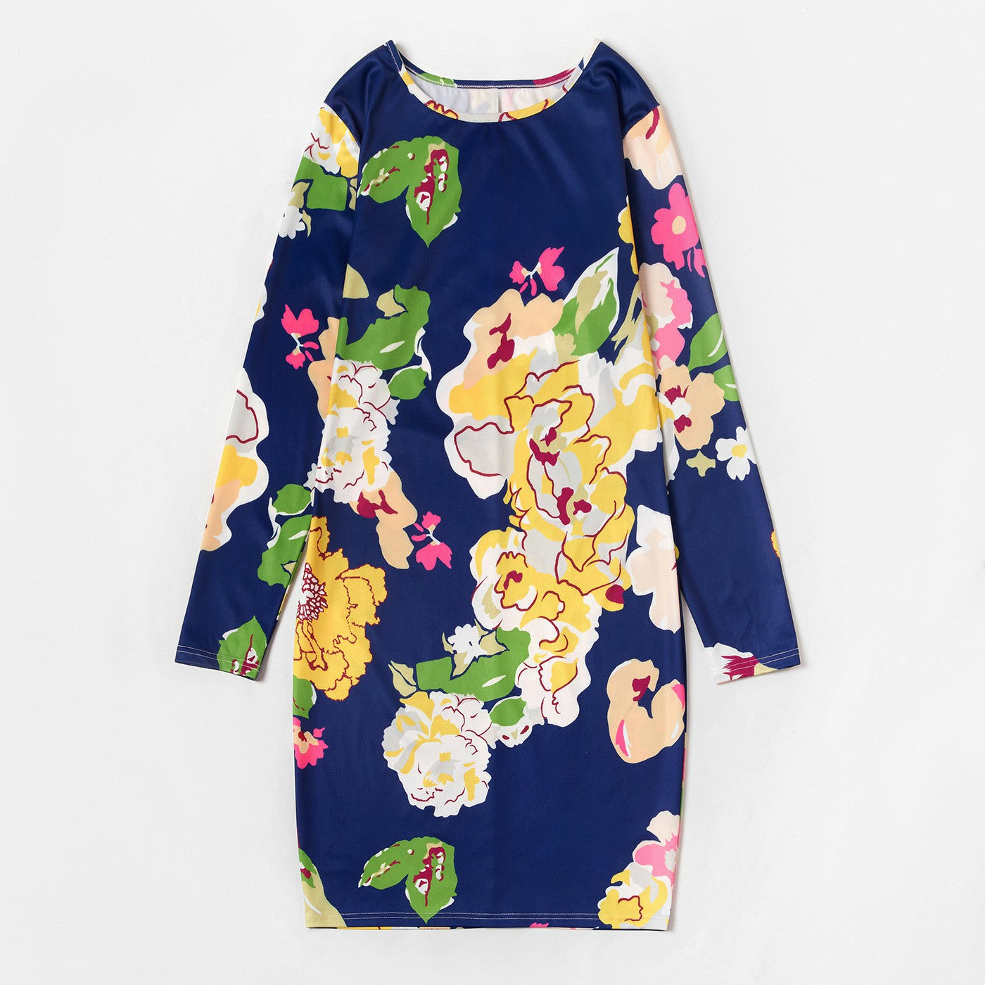 Family Matching Mother-daughter Flower Printed Mesh Stitching Dresses