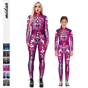 Family Matching Parent-child Long Sleeve Jumpsuit Digital Printing Pajamas