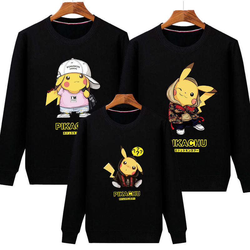 Family Matching Pikachu Cute Spring Pullover Hoodie