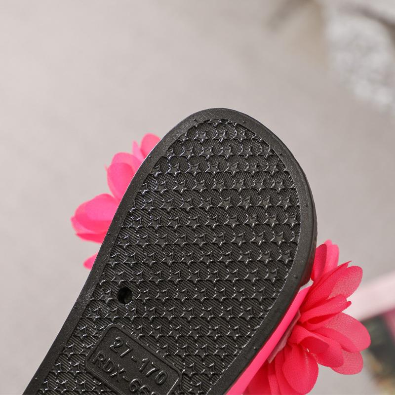 Girl Slippers Three Flowers Fashion Casual Flip Flops Shoes