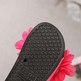 Girl Slippers Three Flowers Fashion Casual Flip Flops Shoes
