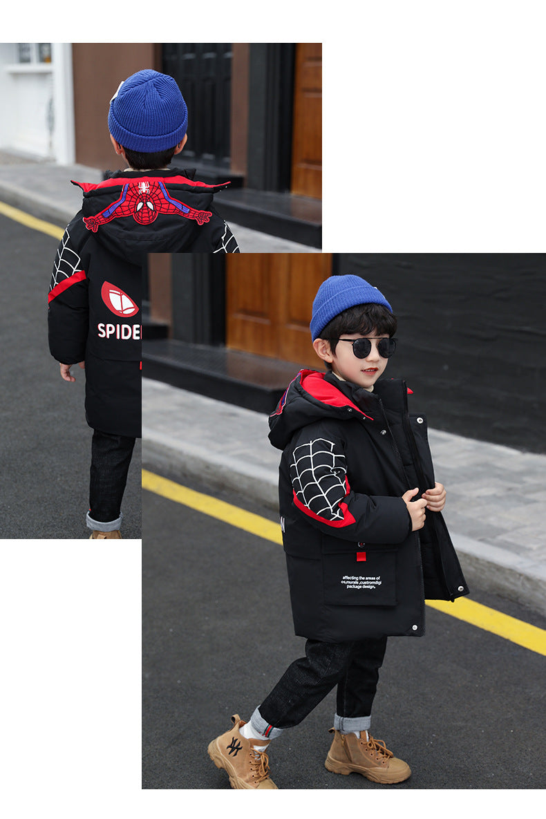 Kid Boys Winter Cotton Jacket Thickened Fashion Coat