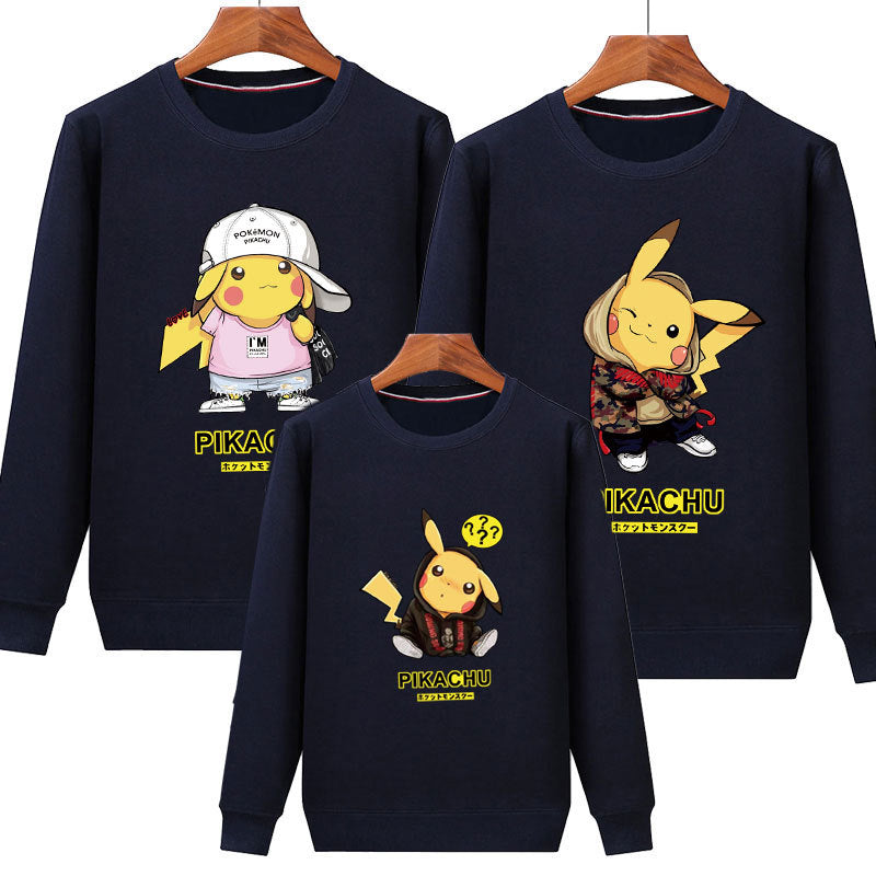 Family Matching Pikachu Cute Spring Pullover Hoodie