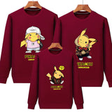 Family Matching Pikachu Cute Spring Pullover Hoodie