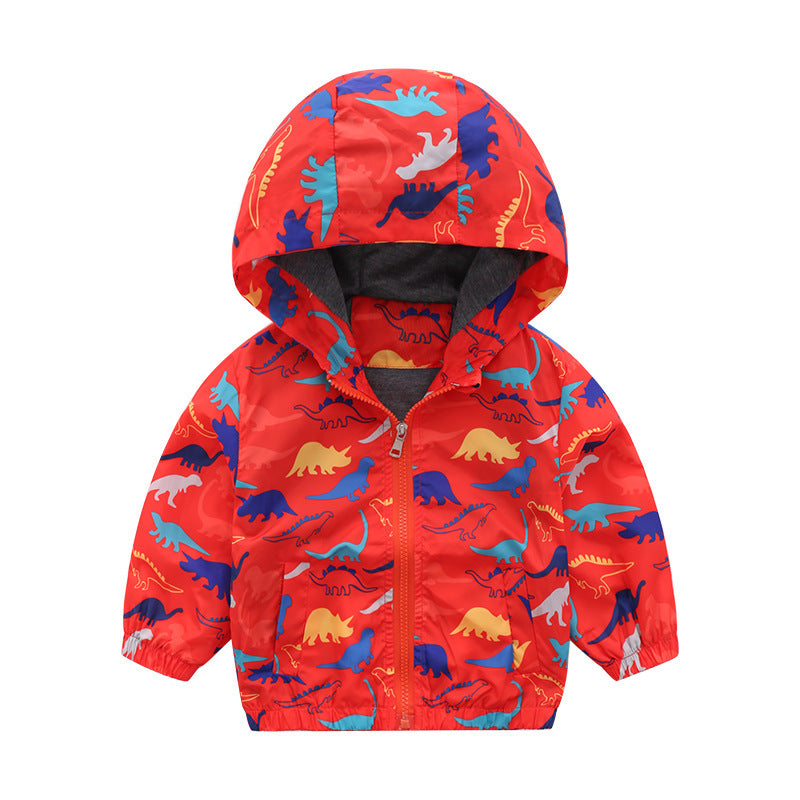Kids Boy Dinosaur Cartoon Cap Fashion Tide Coats