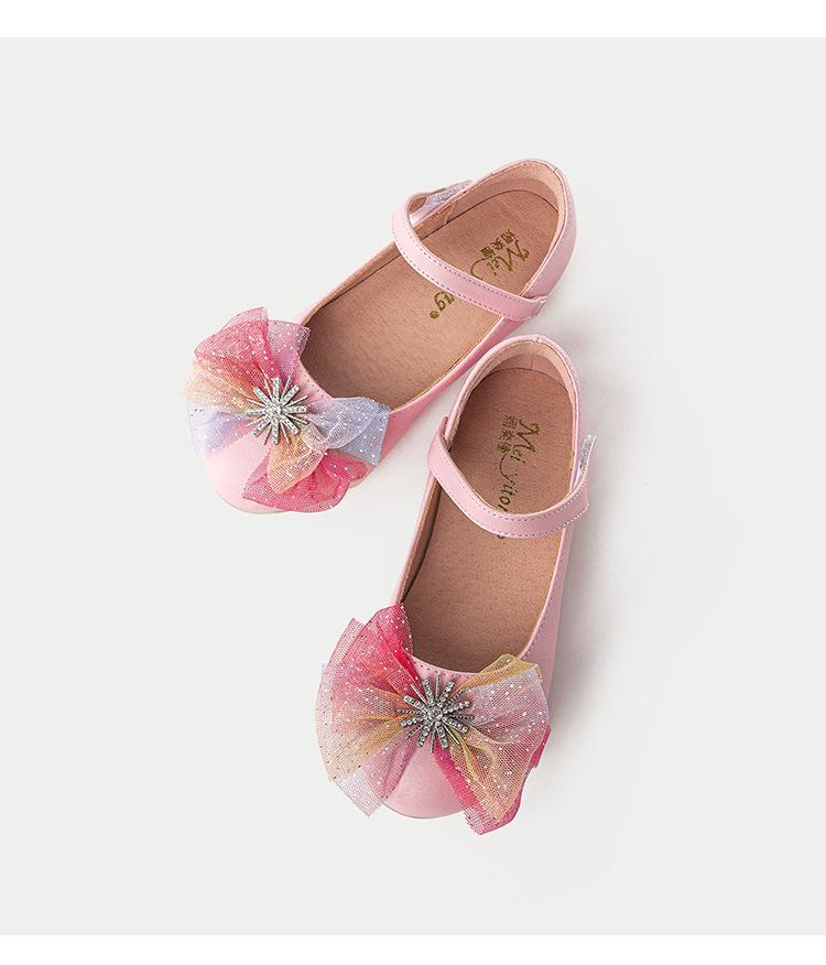 Girl Princess Shoes Bow Knot Small Leather Shoes Soft-soled Single Shoes