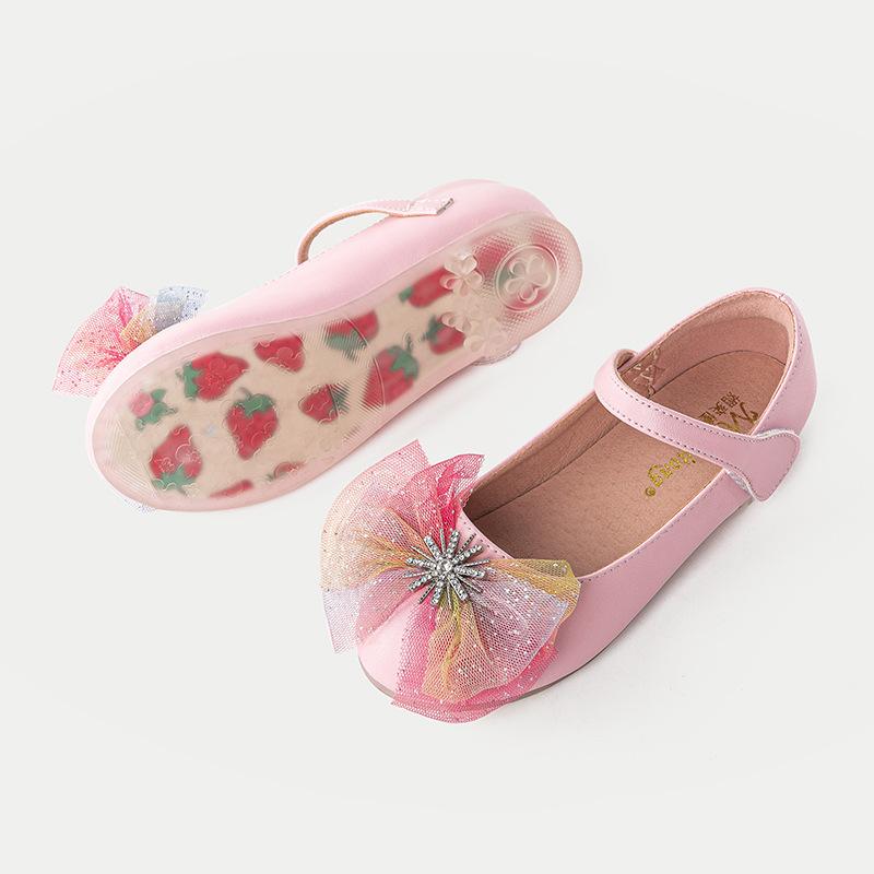 Girl Princess Shoes Bow Knot Small Leather Shoes Soft-soled Single Shoes