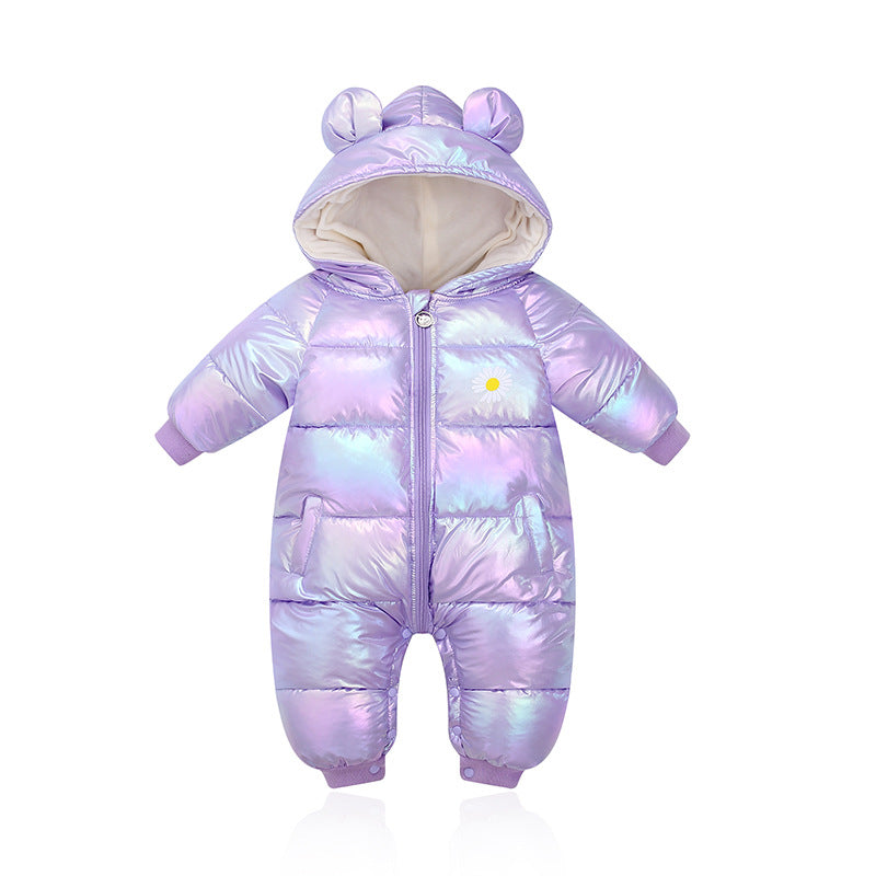 Baby Autumn Winter Thickened Cotton-padded Climbing Rompers