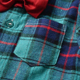Long Sleeve Plaid Christmas Baby Boy Set Party 2 Pcs Suits