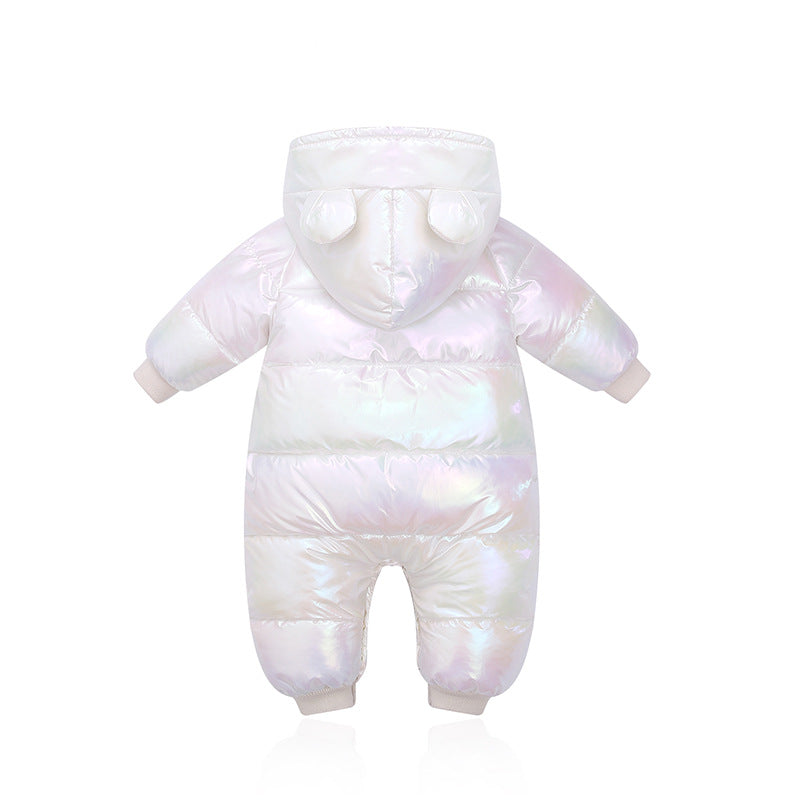 Baby Autumn Winter Thickened Cotton-padded Climbing Rompers