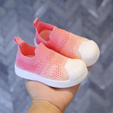 Boys and Girls with Soft Soles and Breathable Flying Shoes