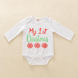Ins Christmas Baby Girls Outfit Plus Hooded 3Pcs Sets
