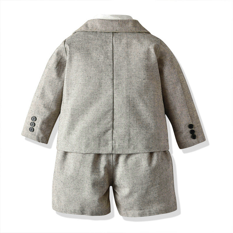 Kid Baby Boy Strap Shorts 3 Pcs Set Suits