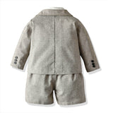 Kid Baby Boy Strap Shorts 3 Pcs Set Suits